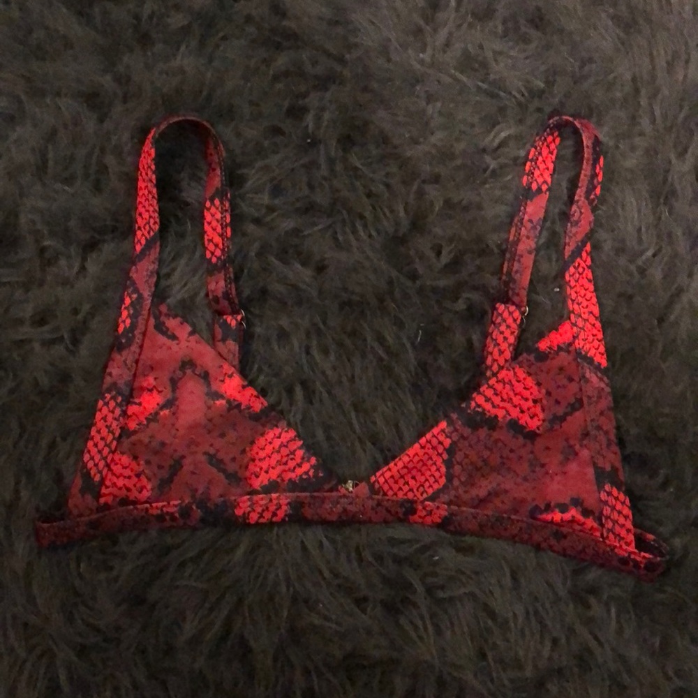 zaful snake skin bikini top